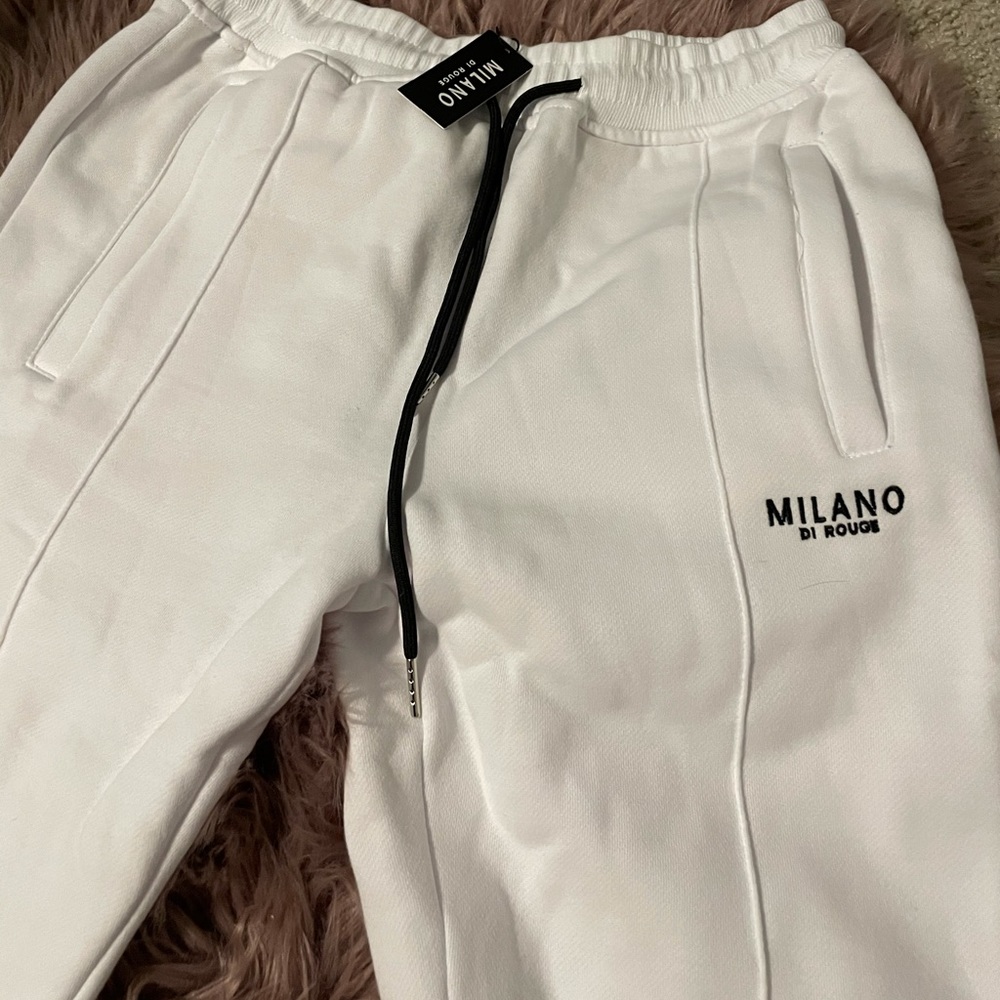 White Milano Sweats